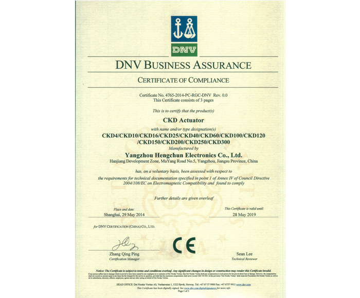 CE Certificate