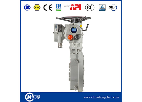 CKD Multi-turn Electric Actuator + Quarter-turn Gearbox